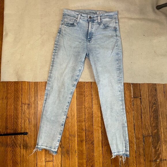 Adriano Goldschmied AG light wash raw hem jeans - Picture 1 of 7